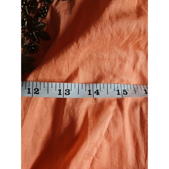 Moda International Embellished Coral Kaftan Coverup Size XS - Picture 7 of 8
